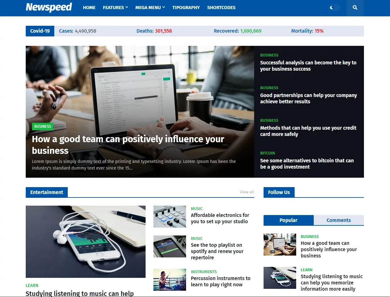 newspeed-blogger theme