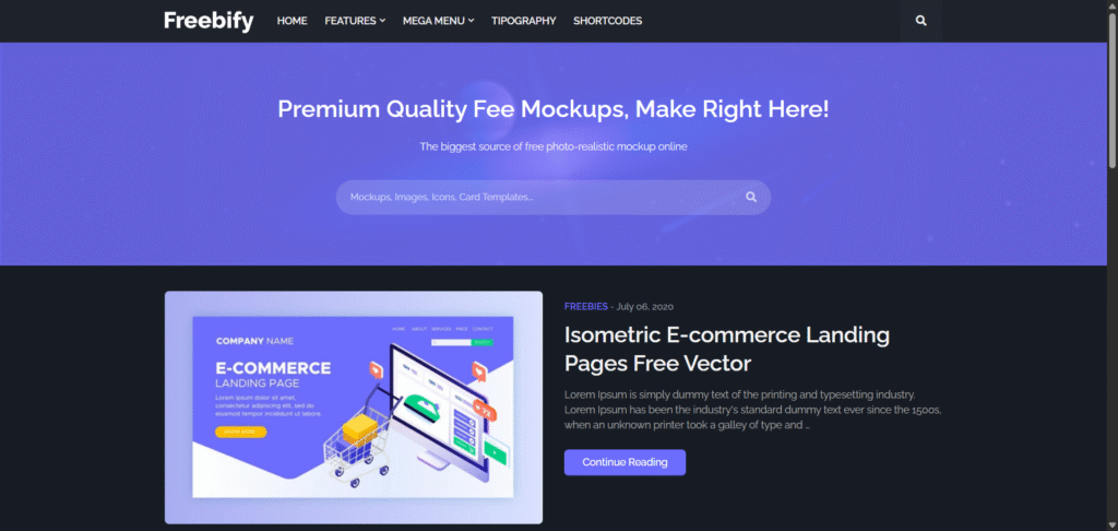download freebify premium blogger template for free freebify Dark mode