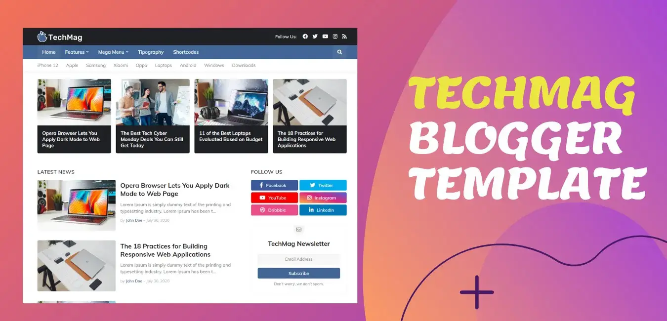 Tech mag blogger template