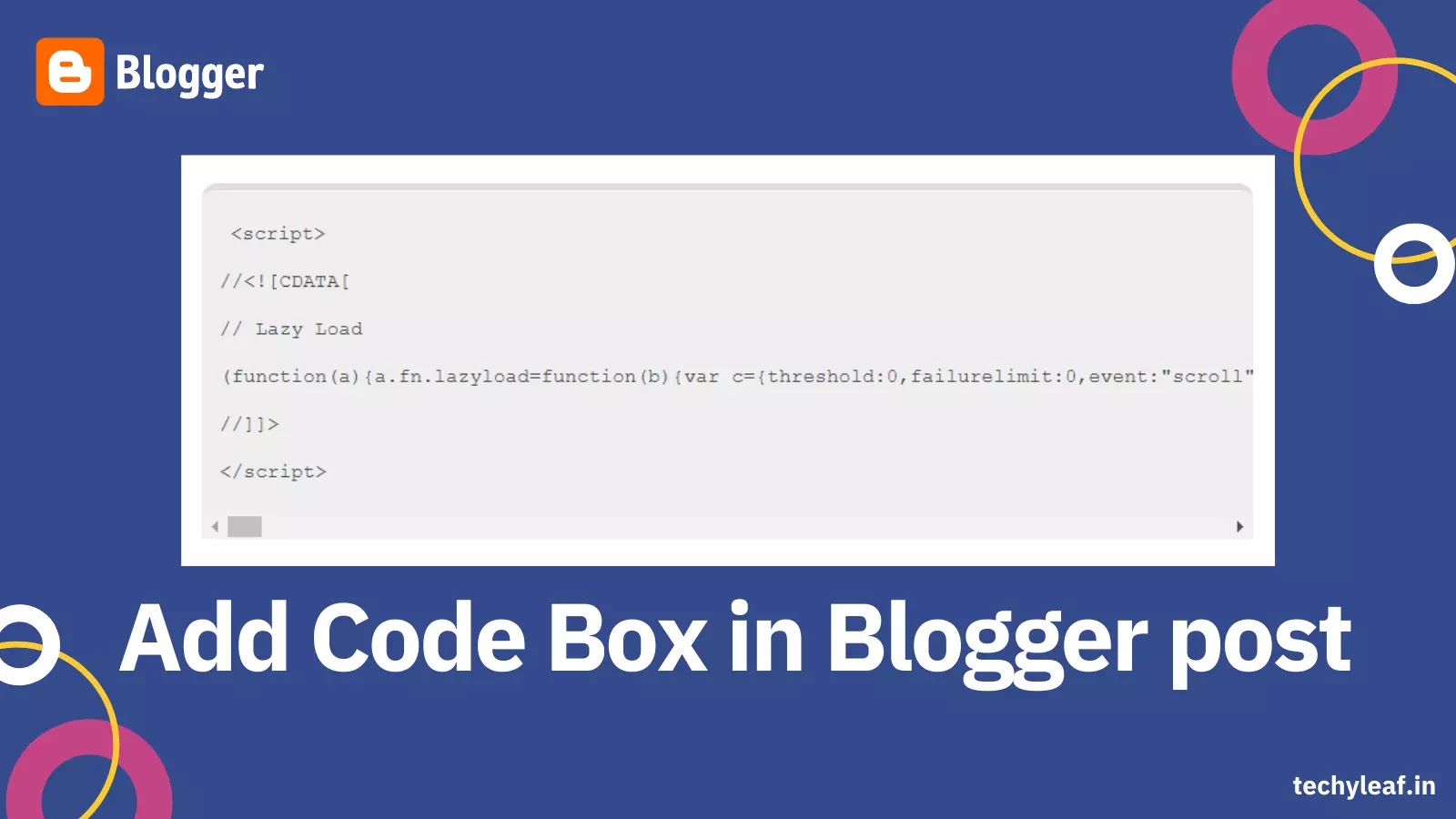 Add code box in blogger