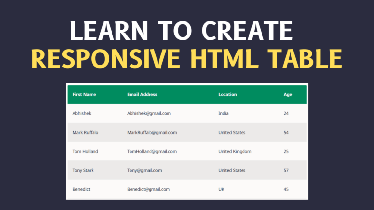 How to add responsive HTML table in Blogger.