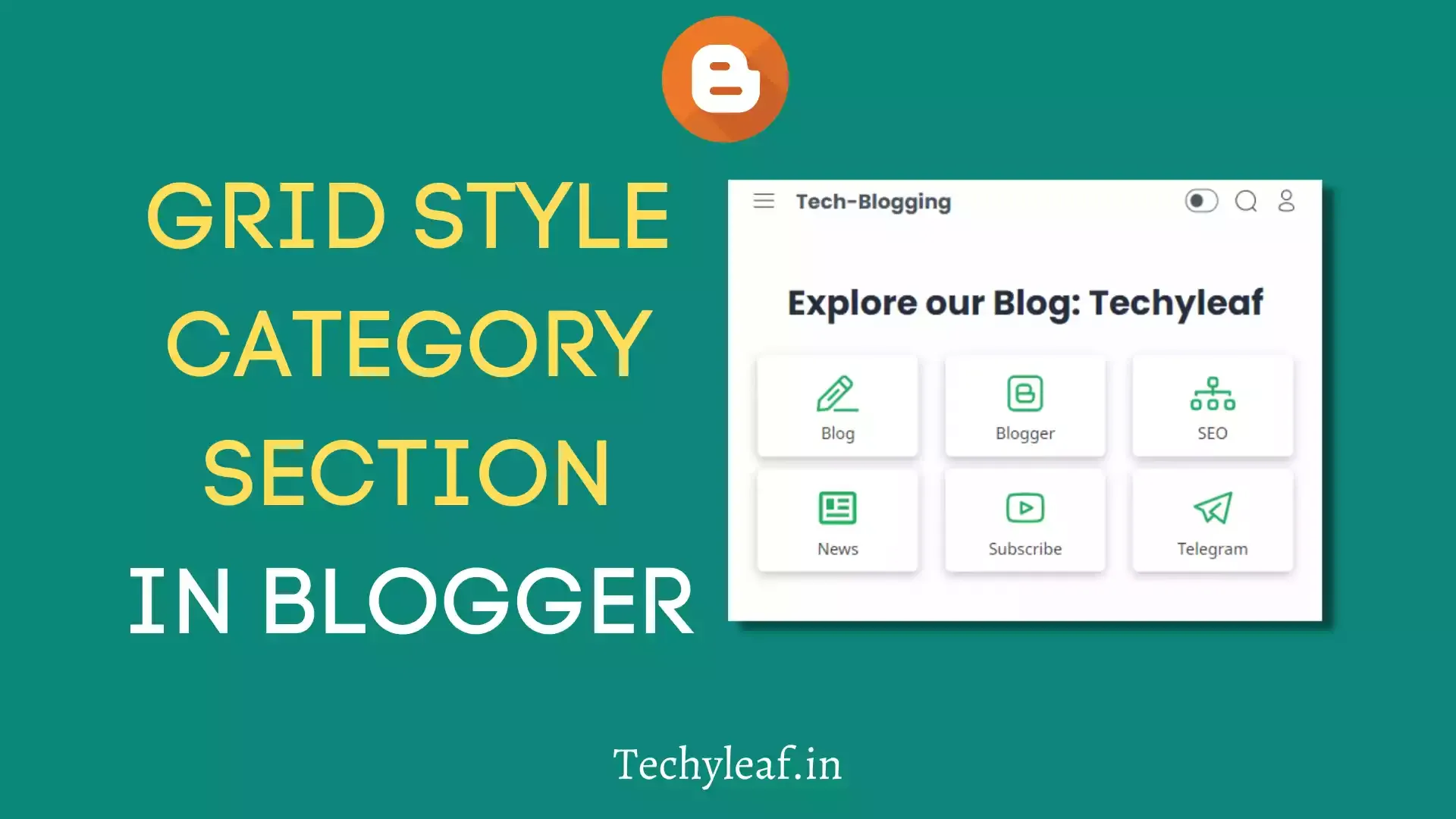 How to Add a Grid Style category section in Blogger