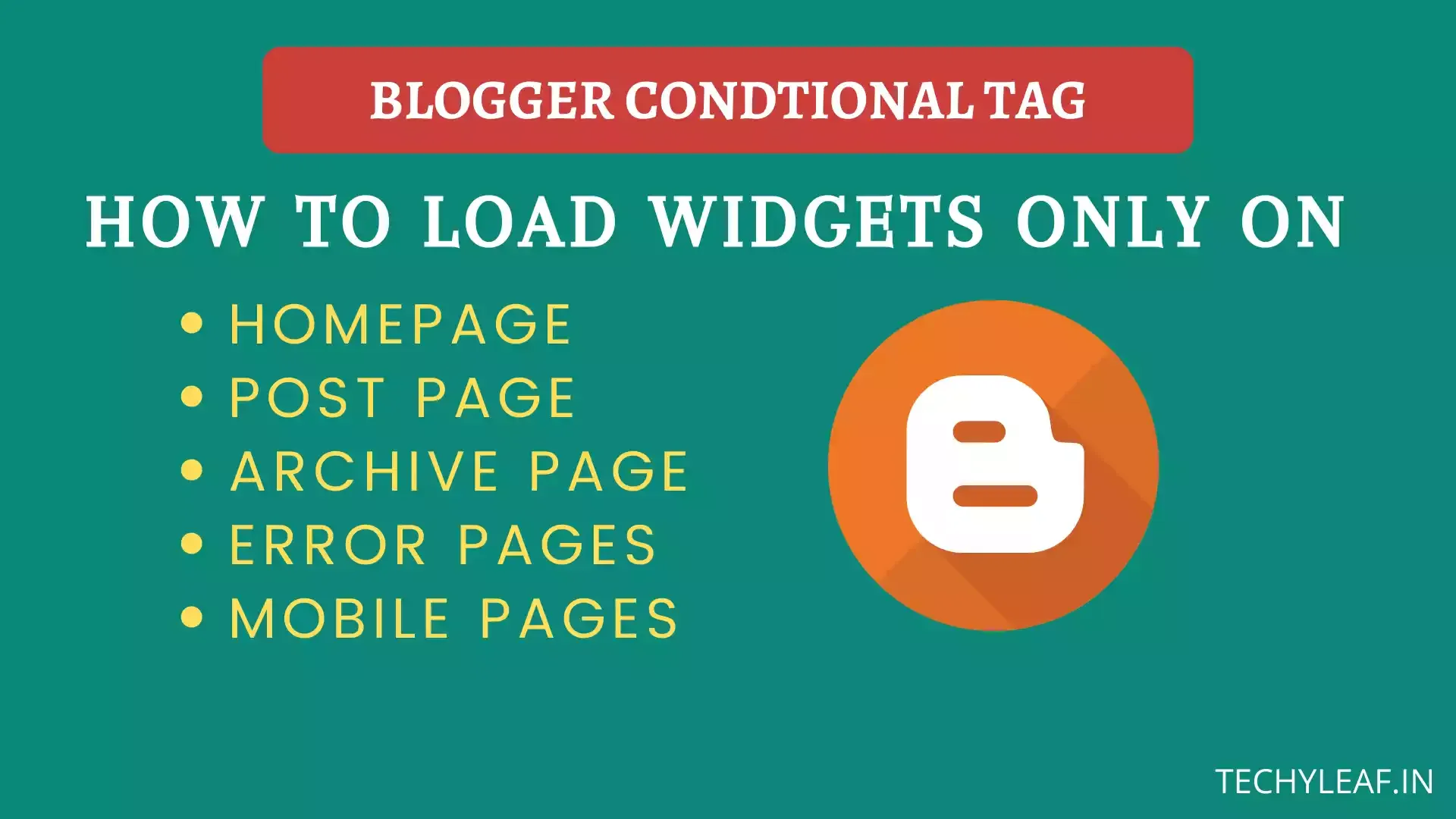 Blogger conditional tags
