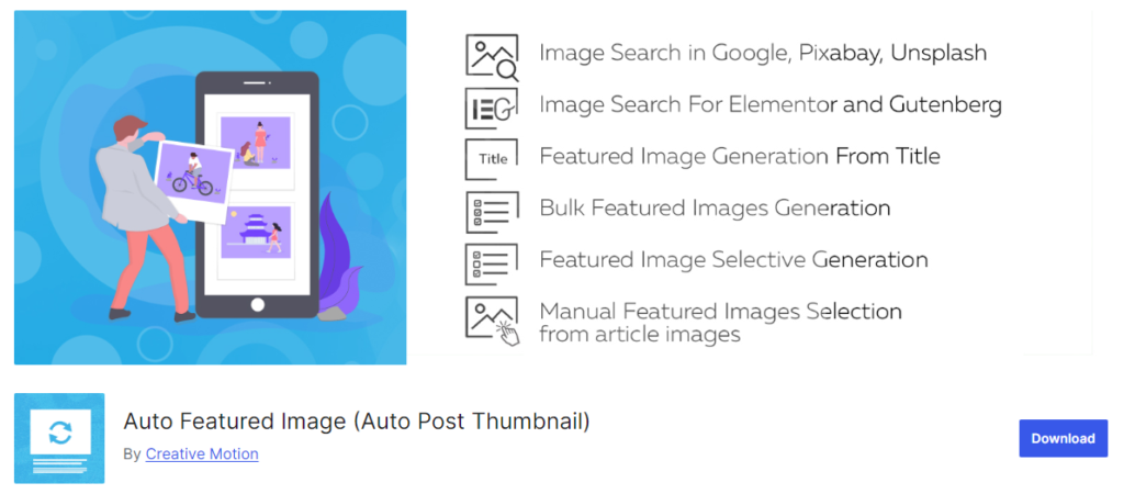 Auto Featured Image (Auto Post Thumbnail)