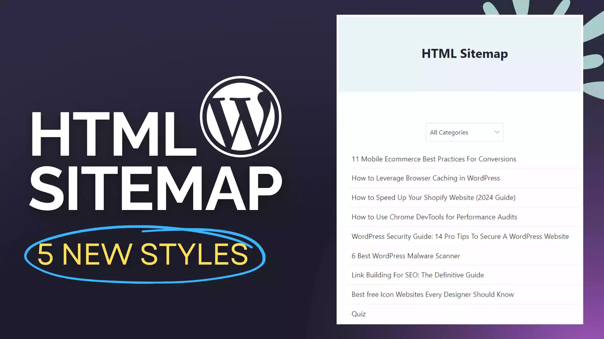 HTML sitemap for Wordpress